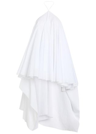 Jacquemus La Triangle Courte Asymmetric Cotton-blend Mini Dress - White - 34 (UK6 / XS)