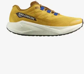 Salomon Mens Aero Blaze 3 Grvl Running Shoes In Spicy Mustard/vanilla Ice