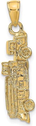Diamond2Deal 14k Yellow Gold 3-D Fire Truck Pendant