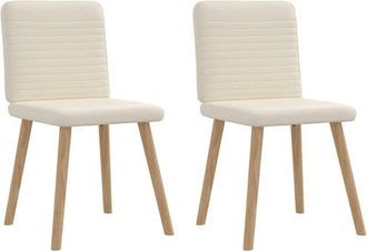 vidaXL Sillas de comedor 2 unidades lino Vidaxl