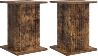 vidaXL Soporte De Plantas 2 Uds. Roble Ahumado 30,5 X 30 X 43 Cm Vidaxl