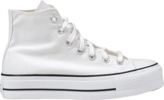 Converse Schoenen, Dames, Wit, 37 1/2 EU, Polyester, Chuck Taylor All Star Platform High
