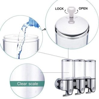 OEM Dispensador De Jab&oacute;n Vhv, Triple, Montaje En Pared, Bomba De Jab&oacute;n Colgante, Acero Inoxidable Cepillado, Ba&ntilde;o, Inodoro, Ducha, Espuma, Dorado