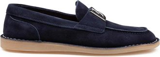 Dolce & Gabbana Blauwe Su&egrave;de Loafer Schoenen Aw 25 - Heren - Loafers - Blauw - 41 EU - Su&egrave;de - Schoenen