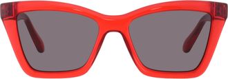 Ferragamo Ferragamo Grey Cat Eye Ladies Sunglasses SF2039SE 616 53