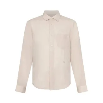 Jacob Cohen Casual Shirts, male, Beige, Size: XL Linen Shirt