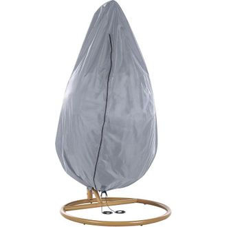 Beliani Cubierta Para Silla Colgante Pvc Negro Poli&eacute;ster 200 X 120 Cm Funda Protectora Para La Lluvia Muebles De Exterior Chuva