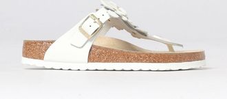 Birkenstock Sandalo Gizeh Birkenstock in pelle con fiori applicati