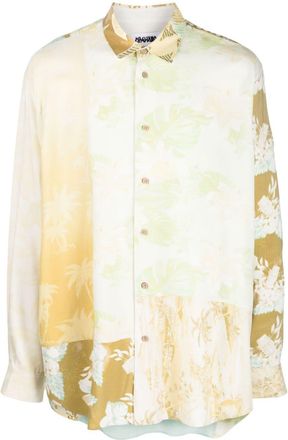 Magliano graphic-print cotton shirt - men - Viscose/Cotton - M - Yellow