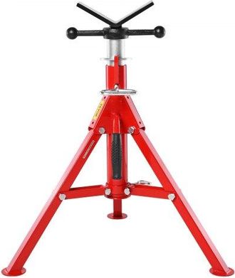 OEM Rohrst&uuml;tze Kohlenstoffstahl Rohrst&auml;nder V-kopf Max. Belastbarkeit 1134 Kg Rohrbock H&ouml;henverstellbar Von 61 Bis 107 Cm Klappbare Beine Zum Transport Id