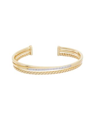 Meshmerise 18K Plated 0.15 Ct. Tw. Diamond Mesh Bangle
