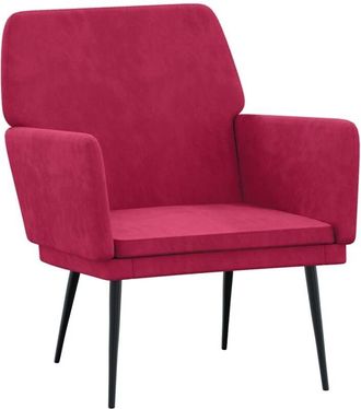 vidaXL Sill&oacute;n De Terciopelo Rojo Tinto 62x79x79 Cm Vidaxl