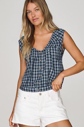 Pilcro Sleeveless Bubble Top