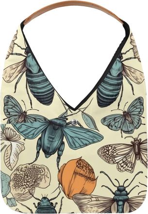 Generic Butterfly Reusable Lightweight Grocery Bags - Foldable Into Compact Pouch, Washable & Sturdy, Multipurpose for Shopping and Travel