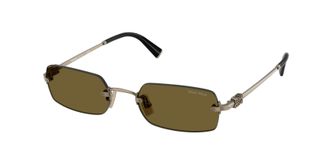 Miu Miu Brown Rectangular Ladies Sunglasses MU B50S 26C09Z 50