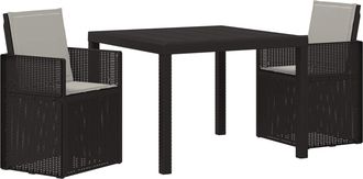 vidaXL Conjunto De Comedor De Jard&iacute;n 3 Uds. Antracita Y Gris Claro Pp Vidaxl