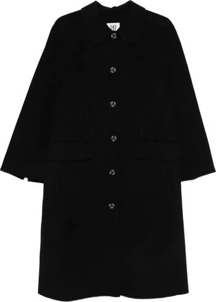 By Malene Birger Jas met enkele rij knopen en ronde kraag - Zwart