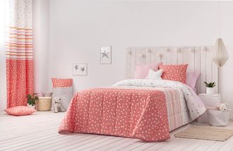 Confecciones Paula Colcha Bouti Infantil acolchada relleno 100 gr cama 135 rosa