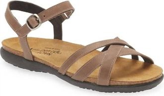 Naot Womens Patricia Sandals In Latte Brown Leather