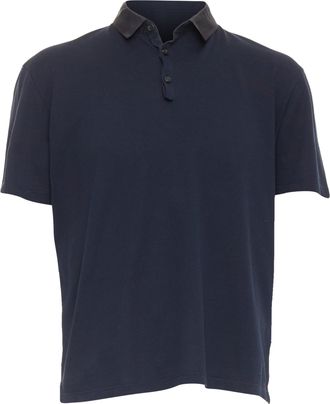 Lanvin Cotton Grosgrain Collar Polo Shirt