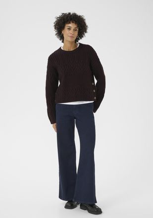 Part Two Pullover SindyPW Easy fit brown