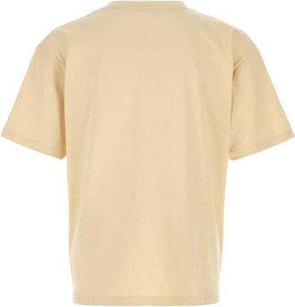 Valentino Garavani Mens Beige Cotton T-Shirt Burronero