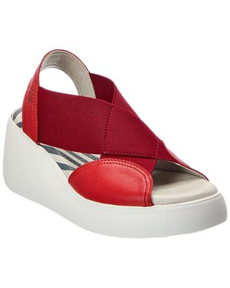 FLY London Leather Wedge Sandal