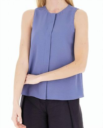 Emporio Armani Flowing Crepe Round Neck Sleeveless Top