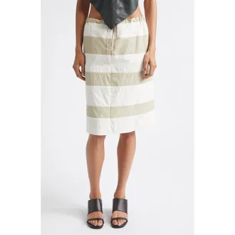 Paloma Wool Zurriola Stripe Crystal Embellished Skirt in 620 - Ecru at Nordstrom, Size 10 Us