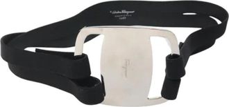 Ferragamo Pre-owned Canvas belts - Dames - Vintage Accessoires - Zwart - ONE Size - Vintage