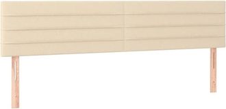 vidaXL Cabeceros 2 Unidades De Tela Color Crema 80x5x78/88 Cm Vidaxl