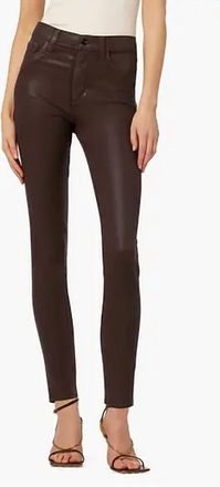 Joe's Womens Charlie Leather Coated Jeans In Chocolate