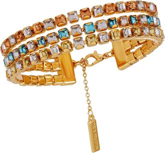 True Religion Crystal Chain Bracelet in Gold Tone at Nordstrom Rack