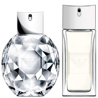 Armani Unisex Diamonds Duo - 50ml Eau de Parfum & for Men Eau de Toilette - One Size