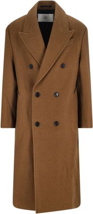 Ami Double-Breasted Coat - Brown