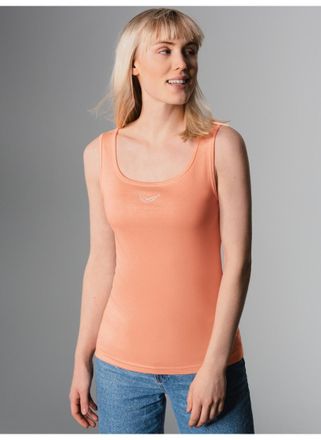 Trigema Tanktop TRIGEMA TRIGEMA Tr&auml;gershirt mit Kristallsteinen, Damen, Gr. XXL, rot (apricot), 95% Baumwolle, 5% Elasthan, Tops Tanktop