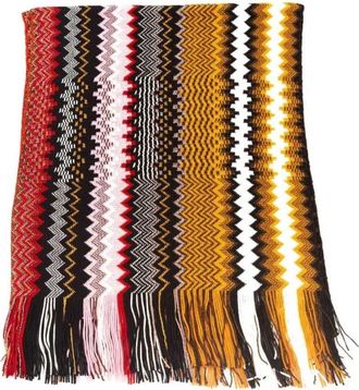 Missoni Kleurrijke Geometrische Fantasie Wollen Sjaal - Dames - Wintersjaals - Veelkleurig - ONE Size - Wol - Accessoires
