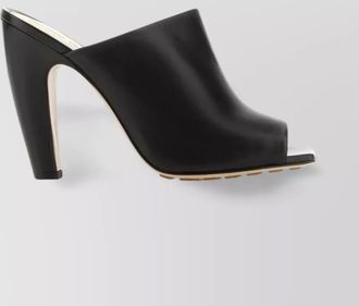 Bottega Veneta leather peep-toe mules
