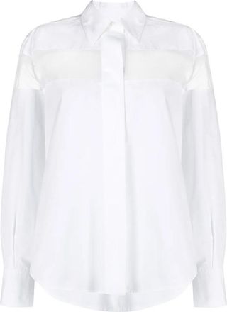 Valentino Garavani Sheer-Panel Long-Sleeve Shirt