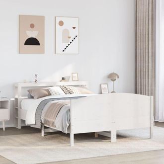vidaXL Vidaxl - Estructura De Cama Sin Colch&oacute;n Madera De Pino Blanca 150x200 Cm