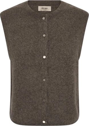 Mos Mosh MMAlmine Thora Breiwerk Vest - Dames - Vesten - Bruin - S - Wol - Truien & Vesten