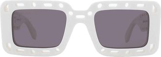 Off-white Atlantic Grey Rectangular Unisex Sunglasses OERI025 0107 52