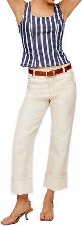 Fifteen Twenty Womens Kali Top In Blue And White Stripe