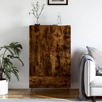 vidaXL Vidaxl - Aparador Alto Madera De Ingenier&iacute;a Roble Ahumado 69,5x31x115 Cm