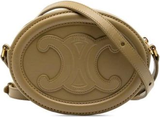Celine Pre-owned Cross Body Bags, female, Green, Size: ONE SIZE Pre-owned Leather Cross Body Bag