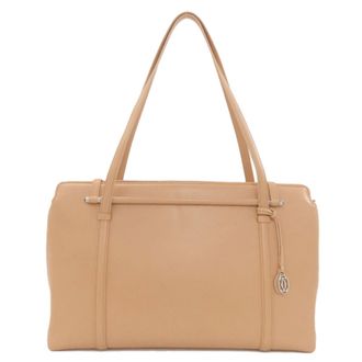 Cartier Beige Leather Tote Bag (Pre-Owned)
