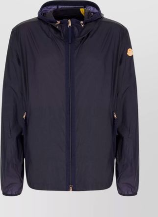 Moncler nylon windbreaker with hood and pockets