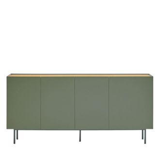 Teulat Aparador 4 puertas verde 165x40 cm