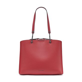 Calvin Klein womens Garnet Triple Compartment Tote, Cranberry, One size