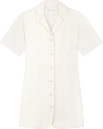 Fab By Fabienne Chapot Melody Jurk - Dames - Korte kleedjes - Beige - XL - Leer - Kleedjes